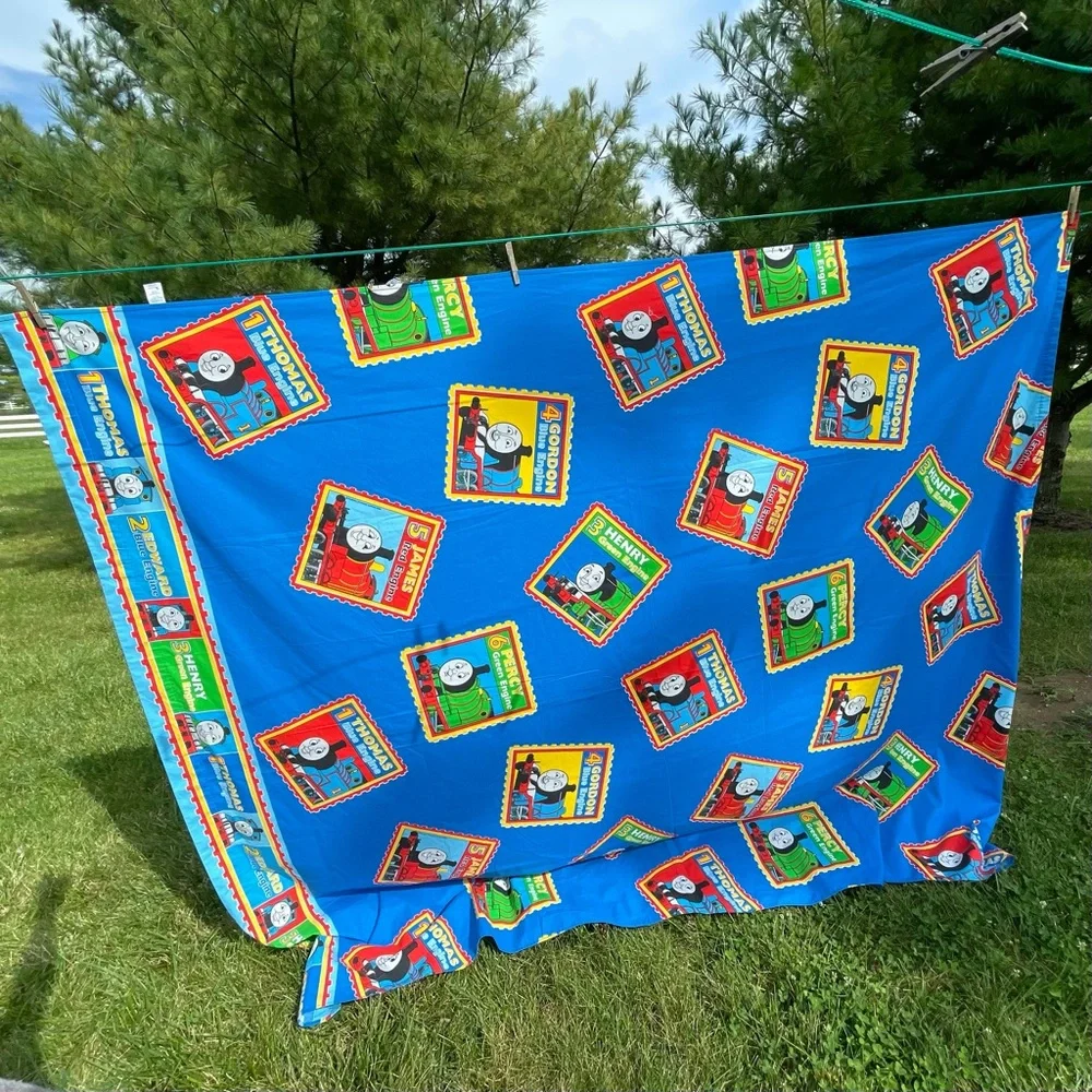 Vintage Y2K 2002 Thomas the Train Full Flat Sheet